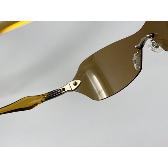 Oakley Dartboard Sunglasses Rimless Shield Brown  Scratches On Lenses Rare - Picture 7 of 12